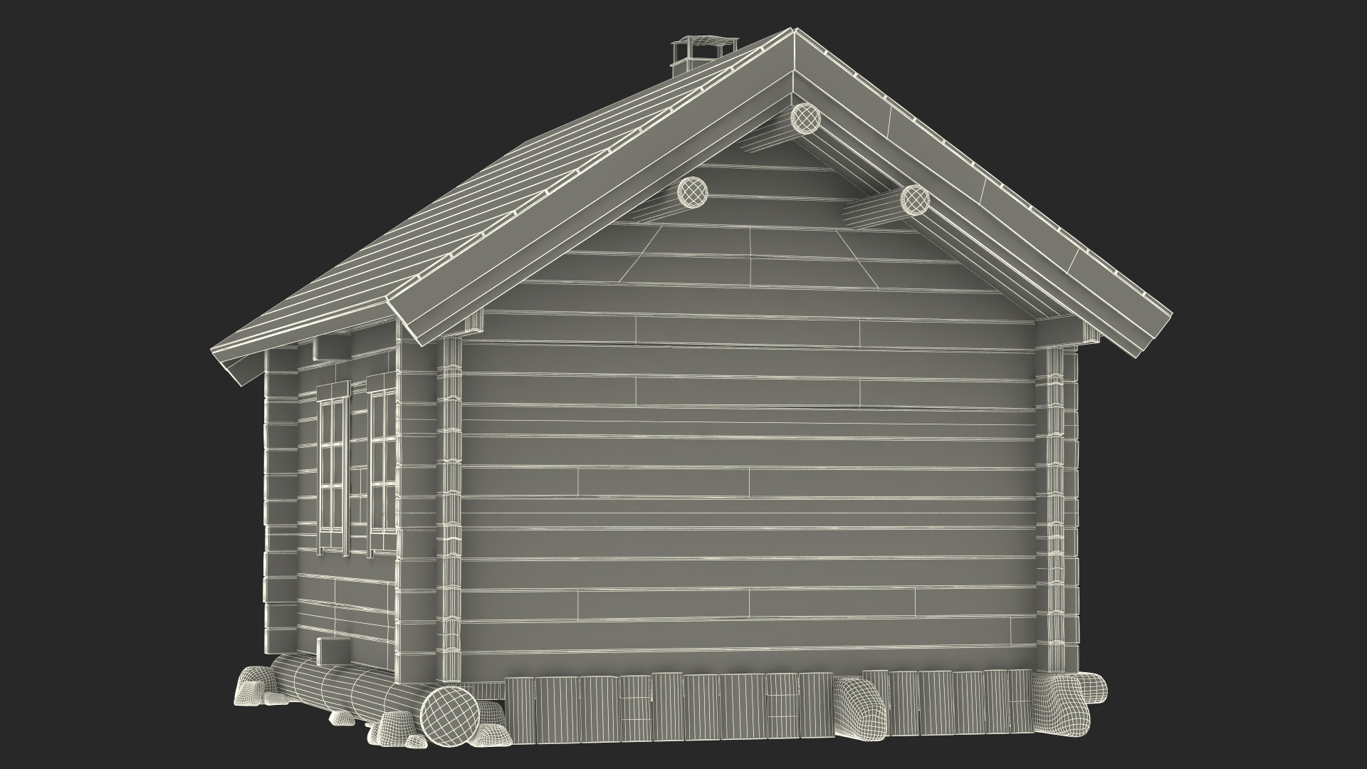 3D model Wooden Hunting House