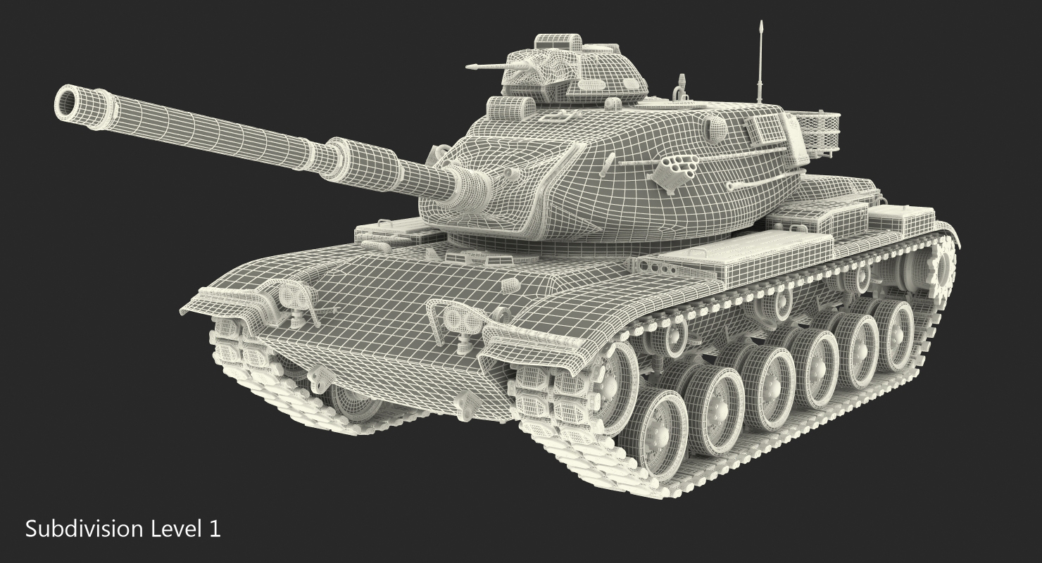 M60A3 Patton Rigged 3D model