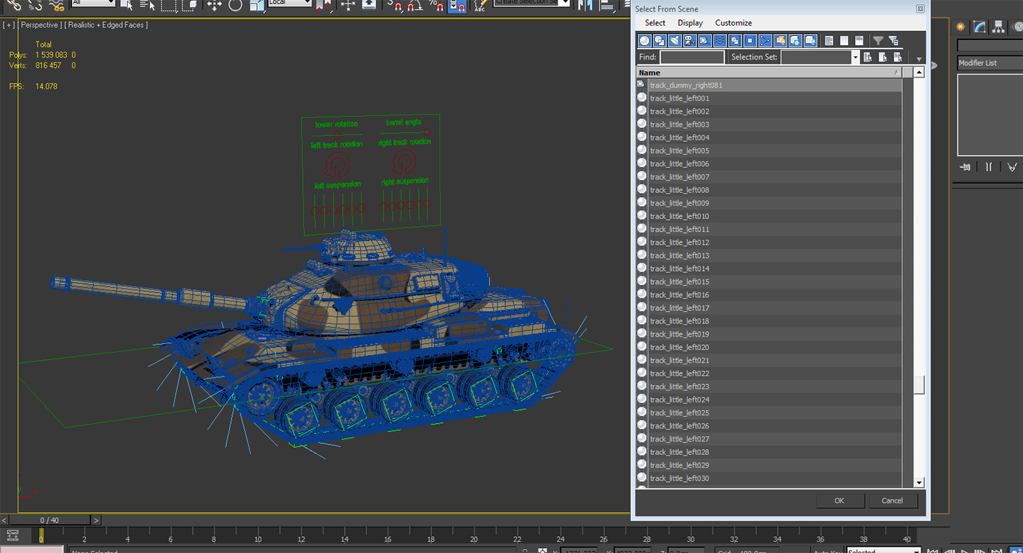 M60A3 Patton Rigged 3D model