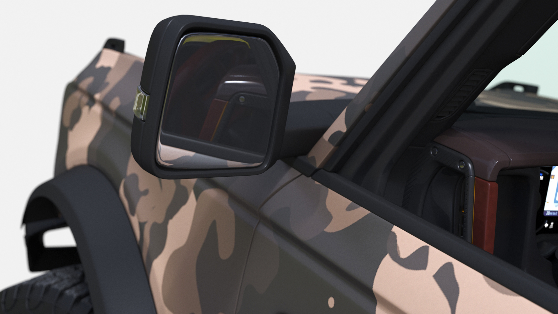 4X4 Ford Bronco Two Door Camouflage Rigged 3D