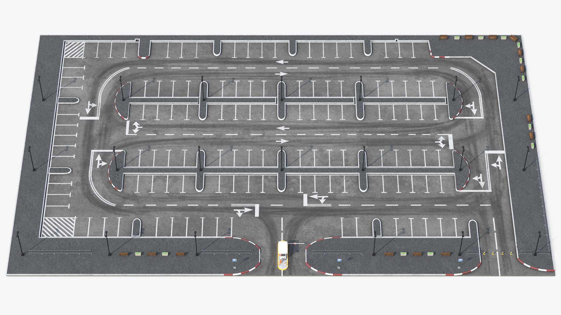Control Security Booth in Car Parking