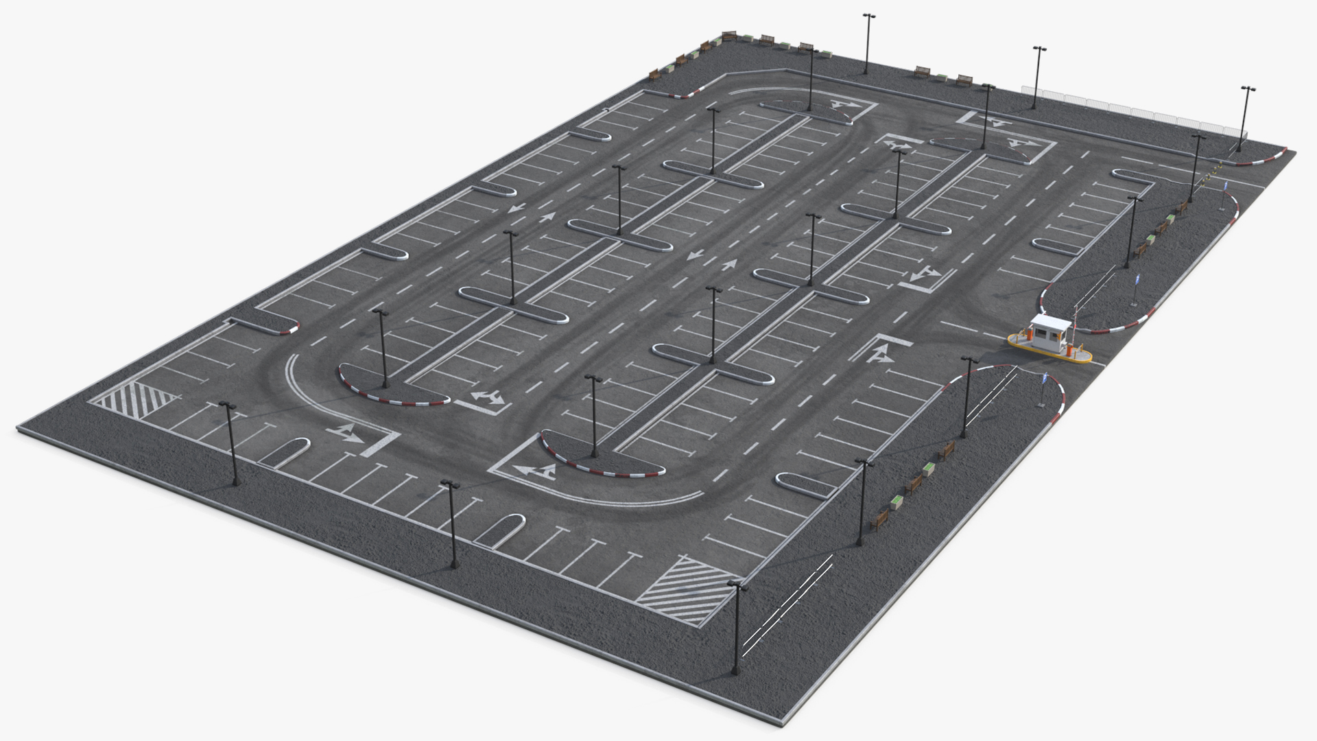Control Security Booth in Car Parking, view 3
