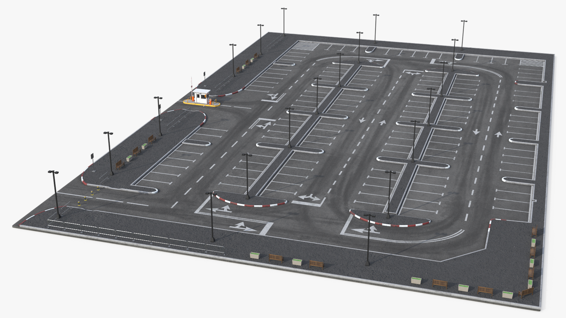 Control Security Booth in Car Parking, view 4