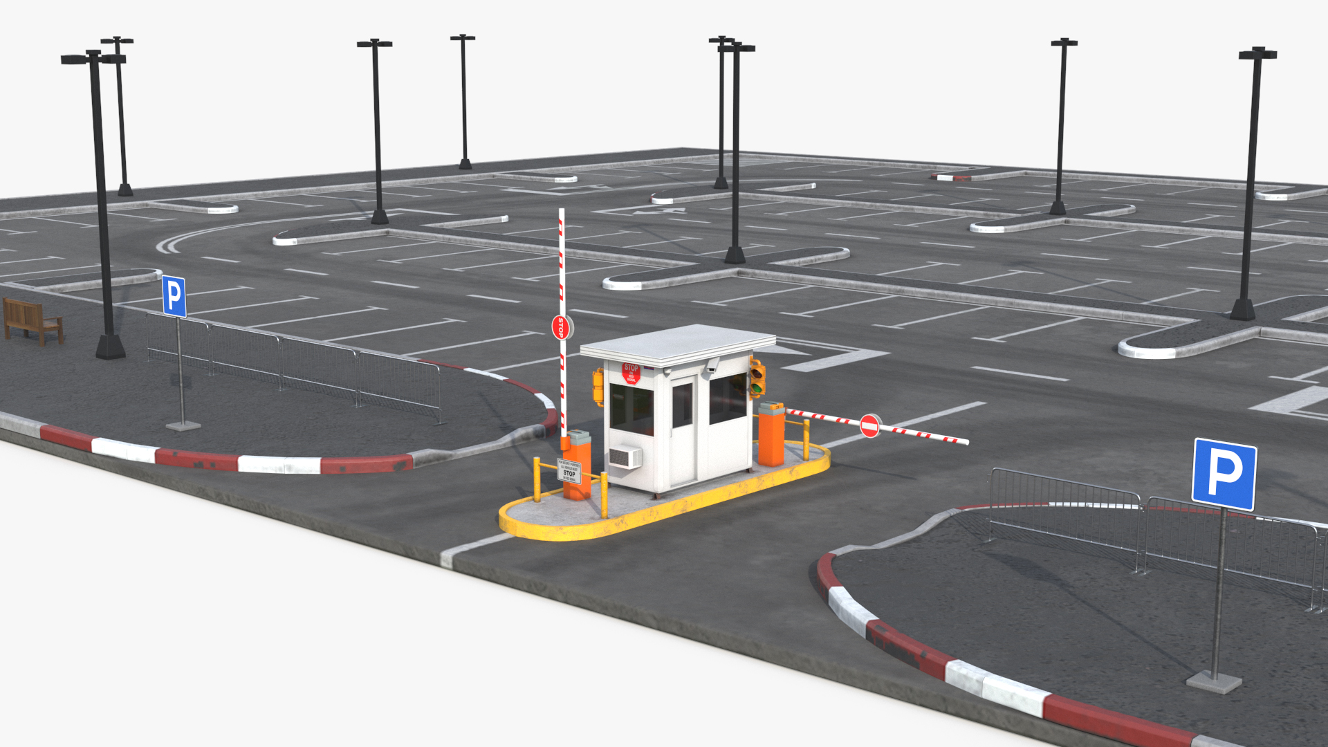 Control Security Booth in Car Parking, view 5