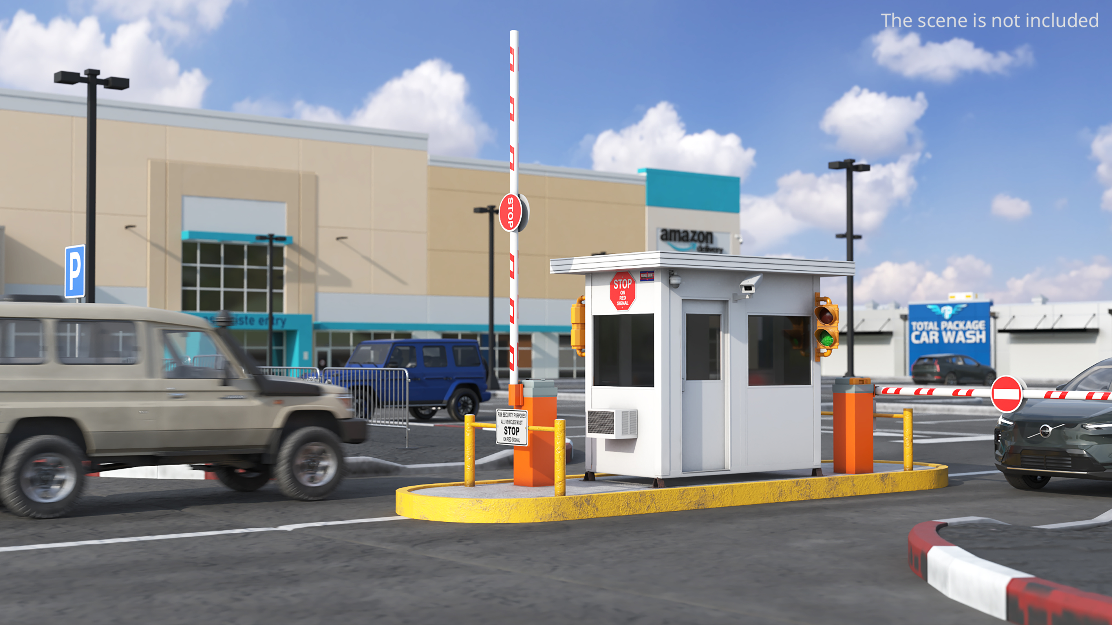 Control Security Booth in Car Parking, view 2