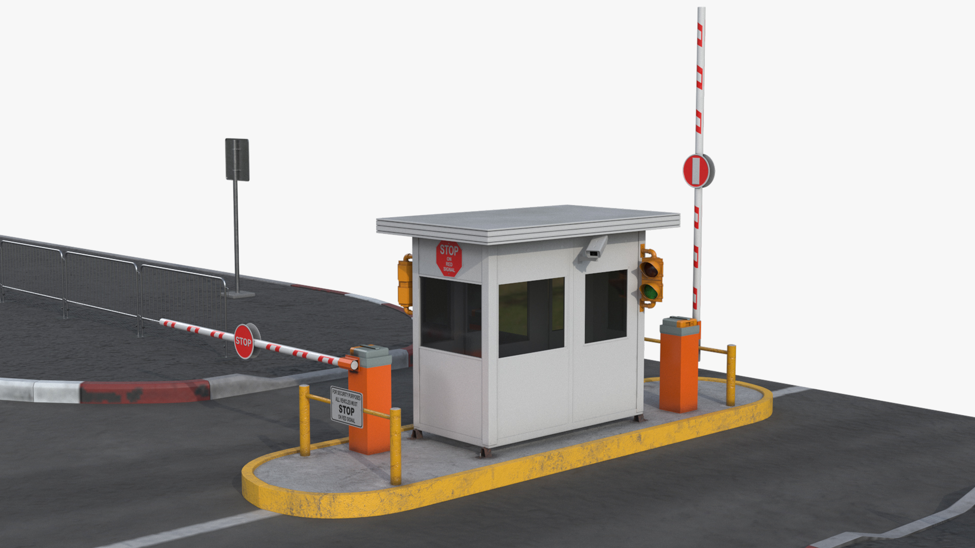 Control Security Booth in Car Parking, view 9