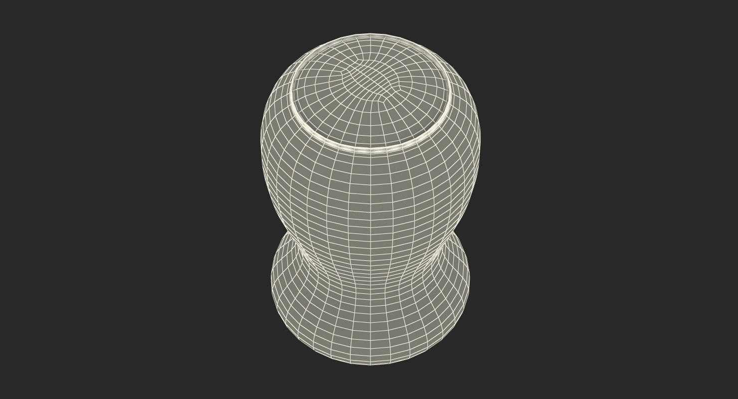 Shaving Brush Badger Dark Fur 3D model