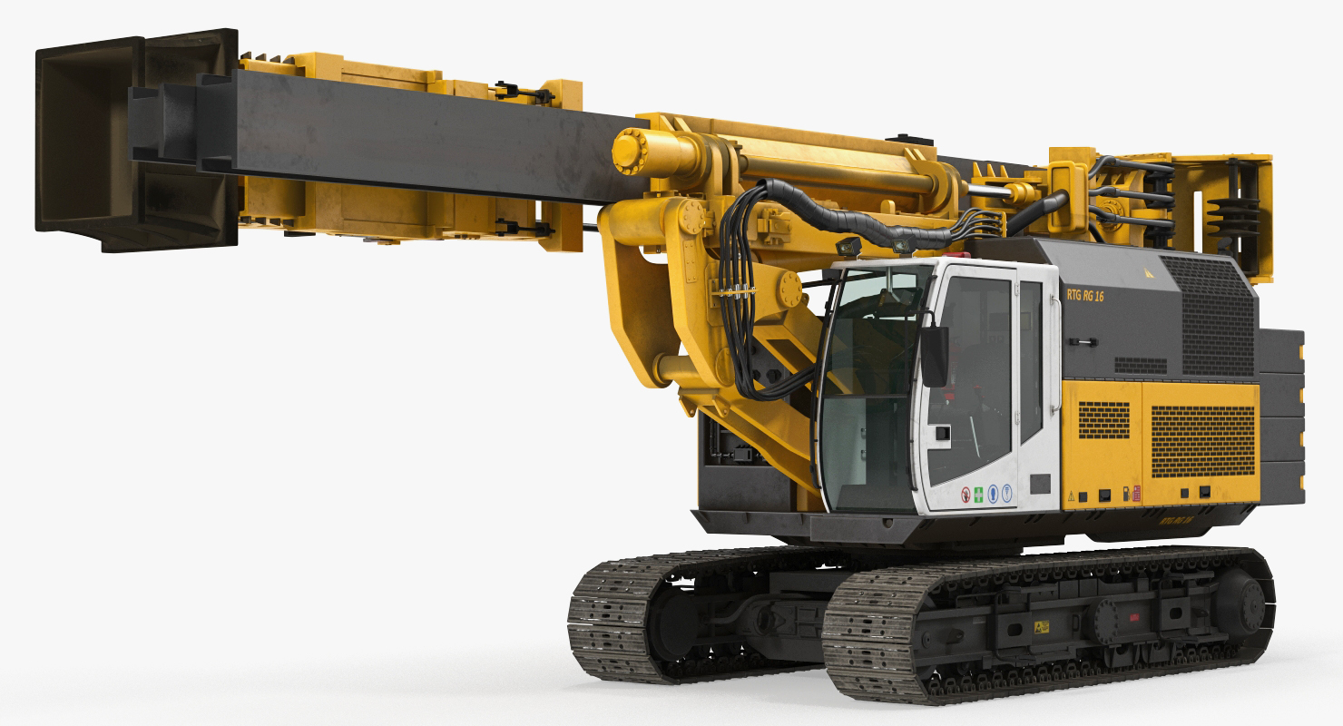 3D model Bauer RG16T Pile Driver Folded