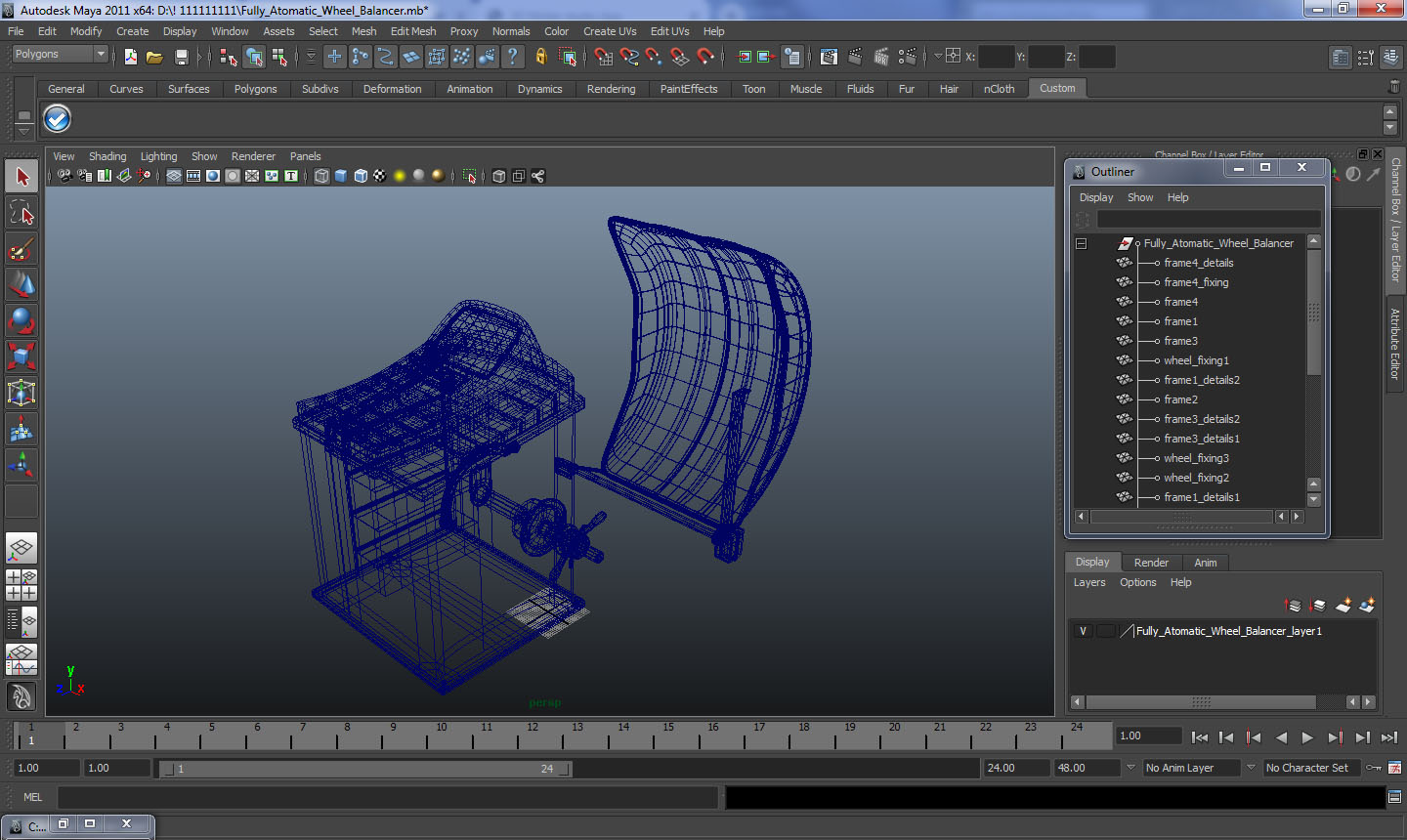 Fully Atomatic Wheel Balancer 3D model