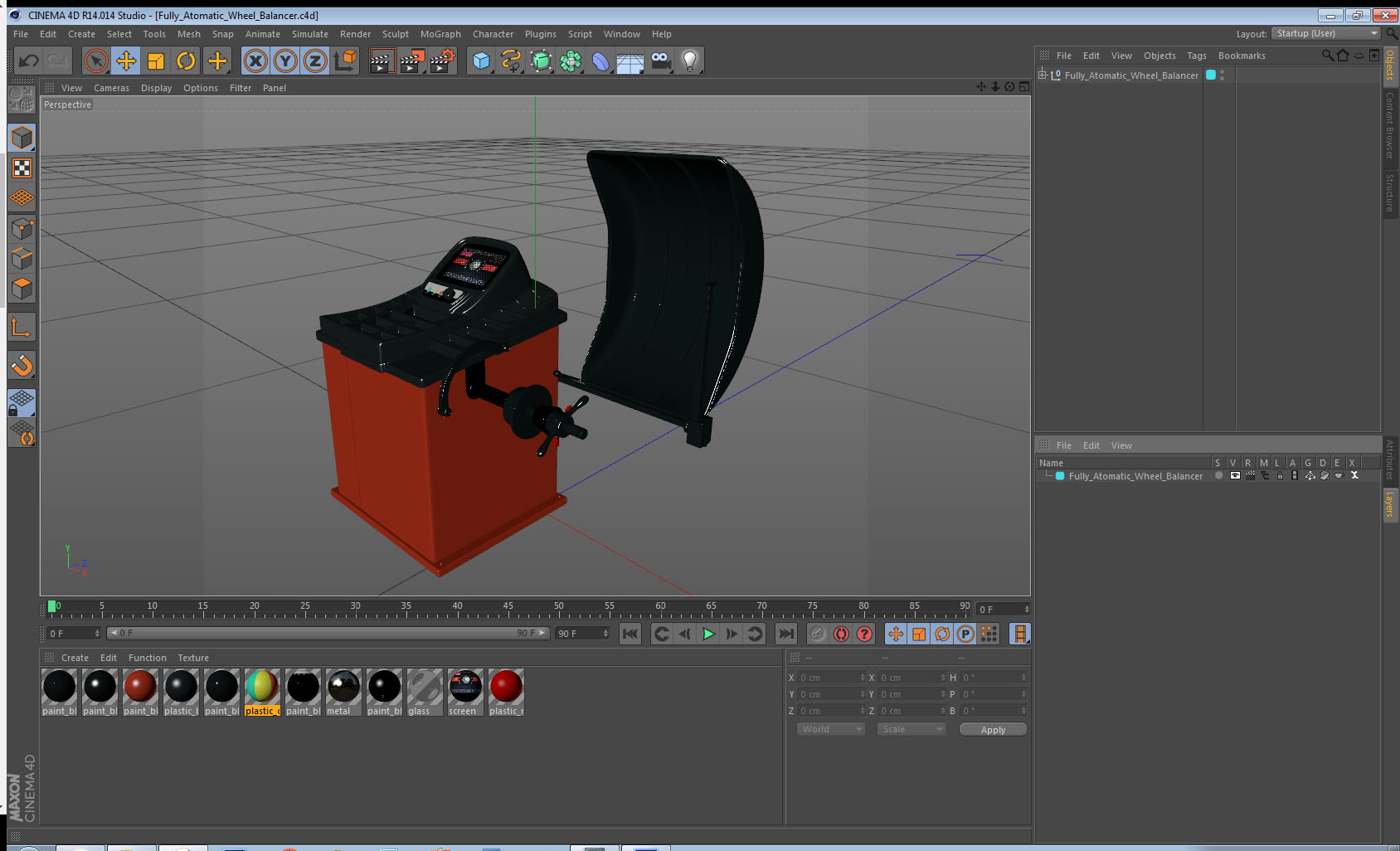 Fully Atomatic Wheel Balancer 3D model