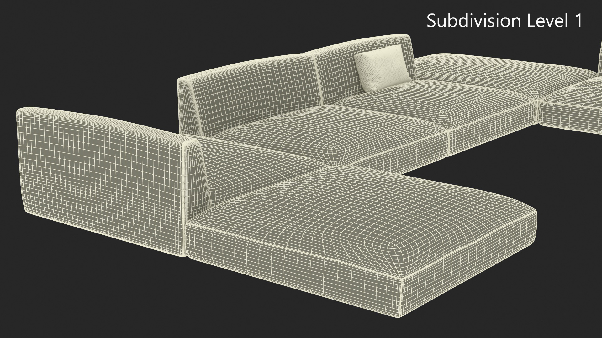 Minimalist Lounge Sofa 3D