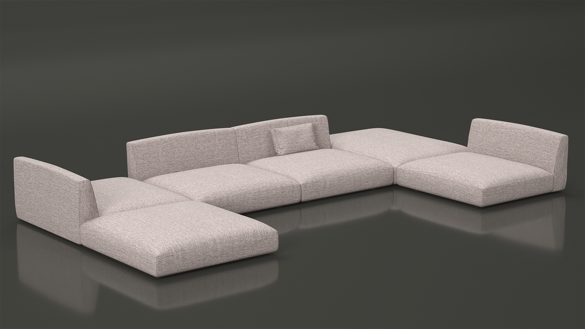 Minimalist Lounge Sofa 3D