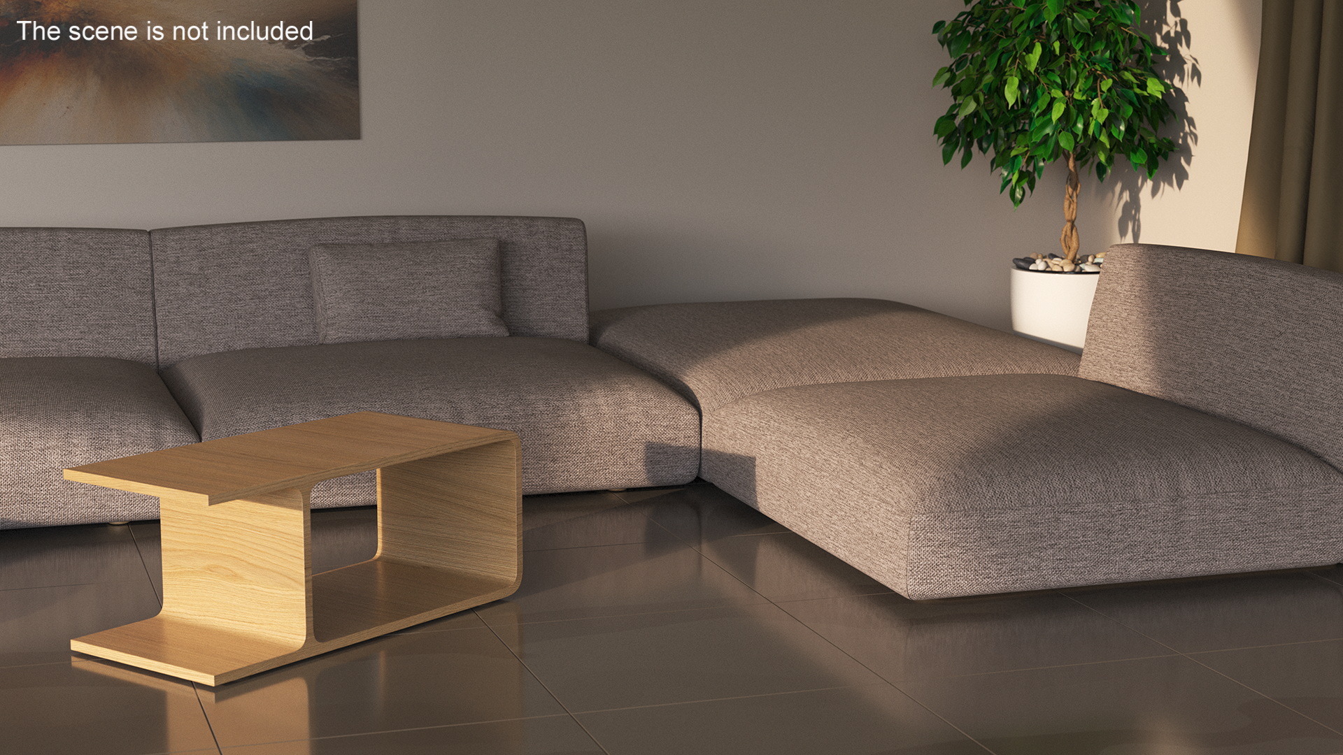 Minimalist Lounge Sofa 3D