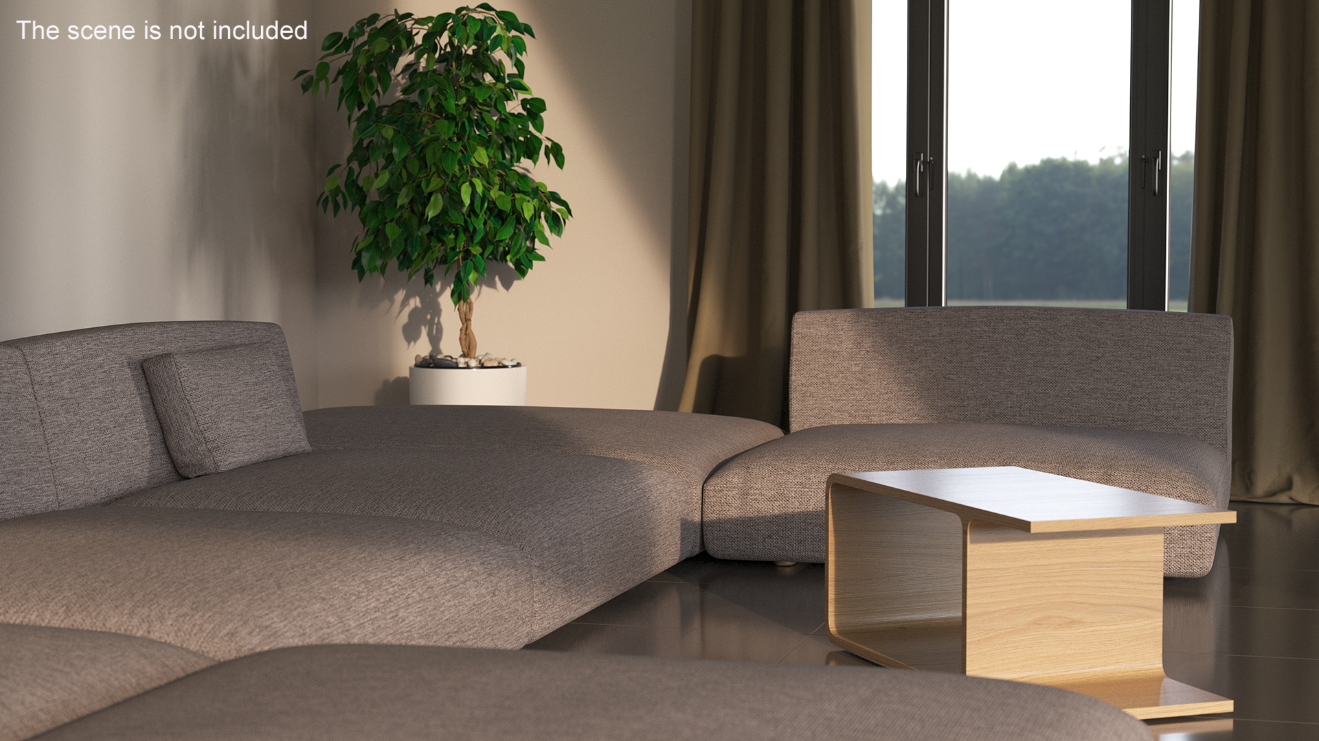 Minimalist Lounge Sofa 3D