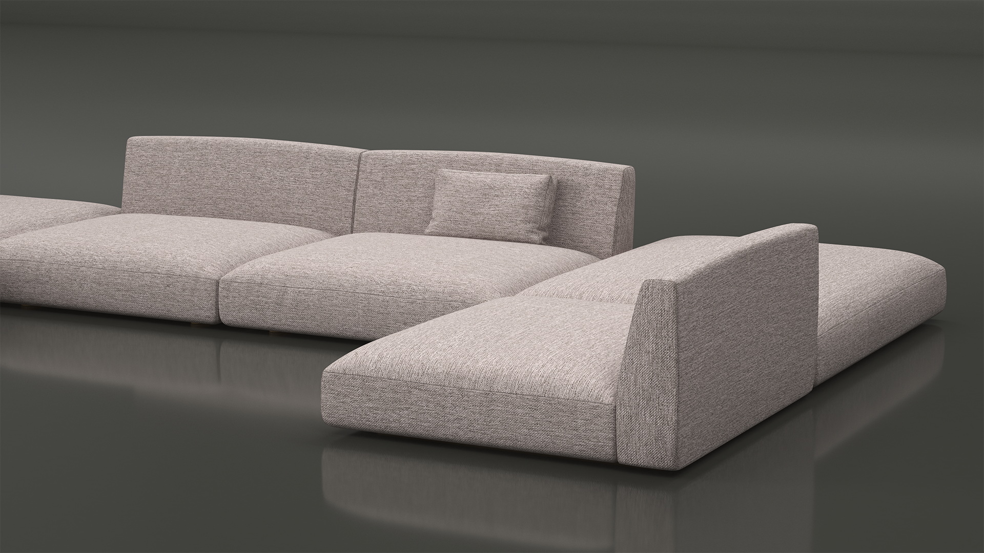 Minimalist Lounge Sofa 3D
