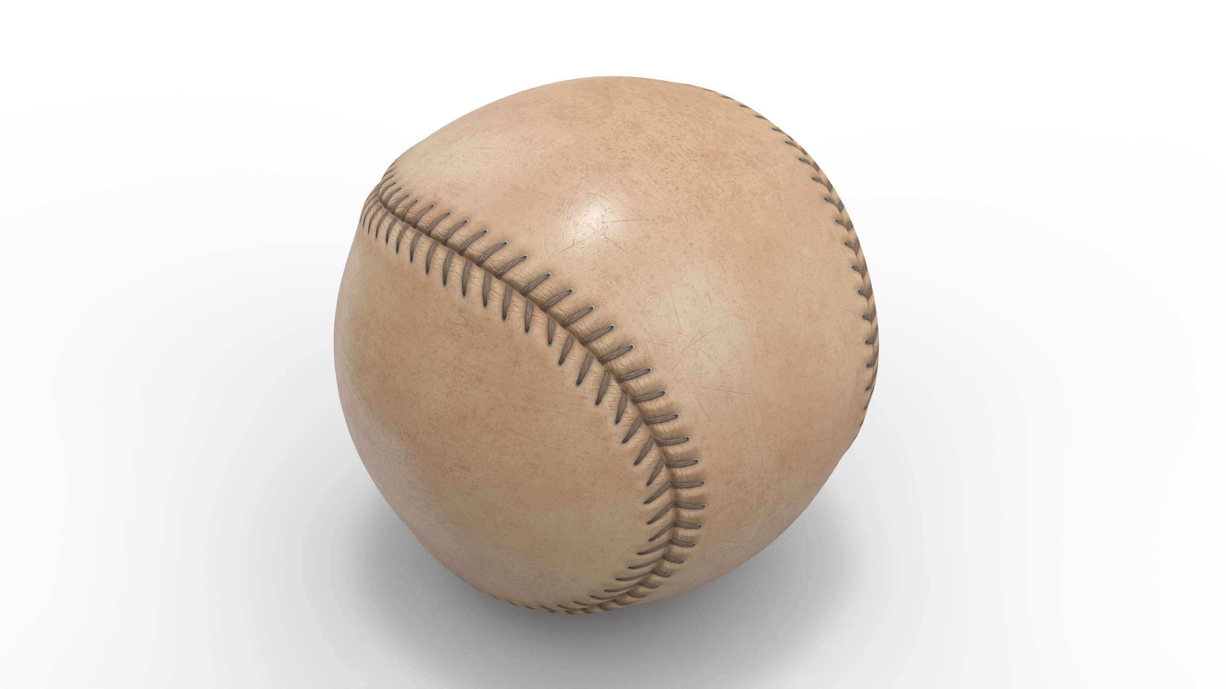 3D Stitched Baseball Ball 1870-1900s model