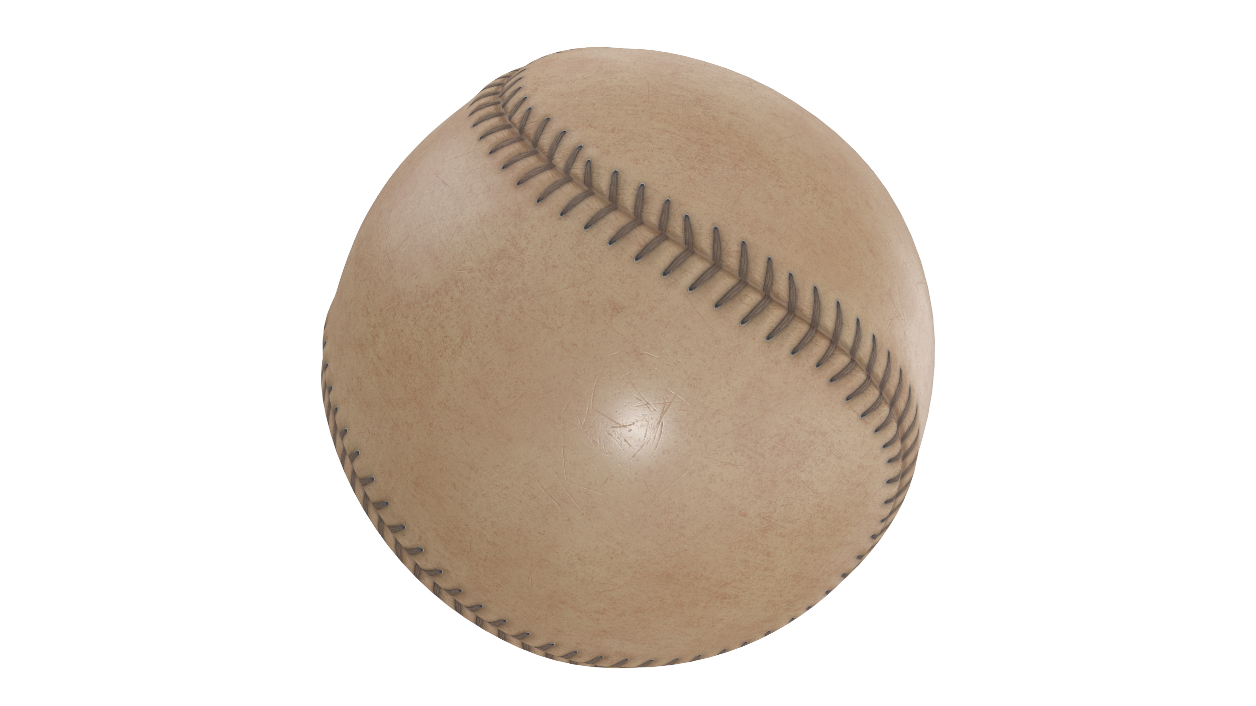 3D Stitched Baseball Ball 1870-1900s model