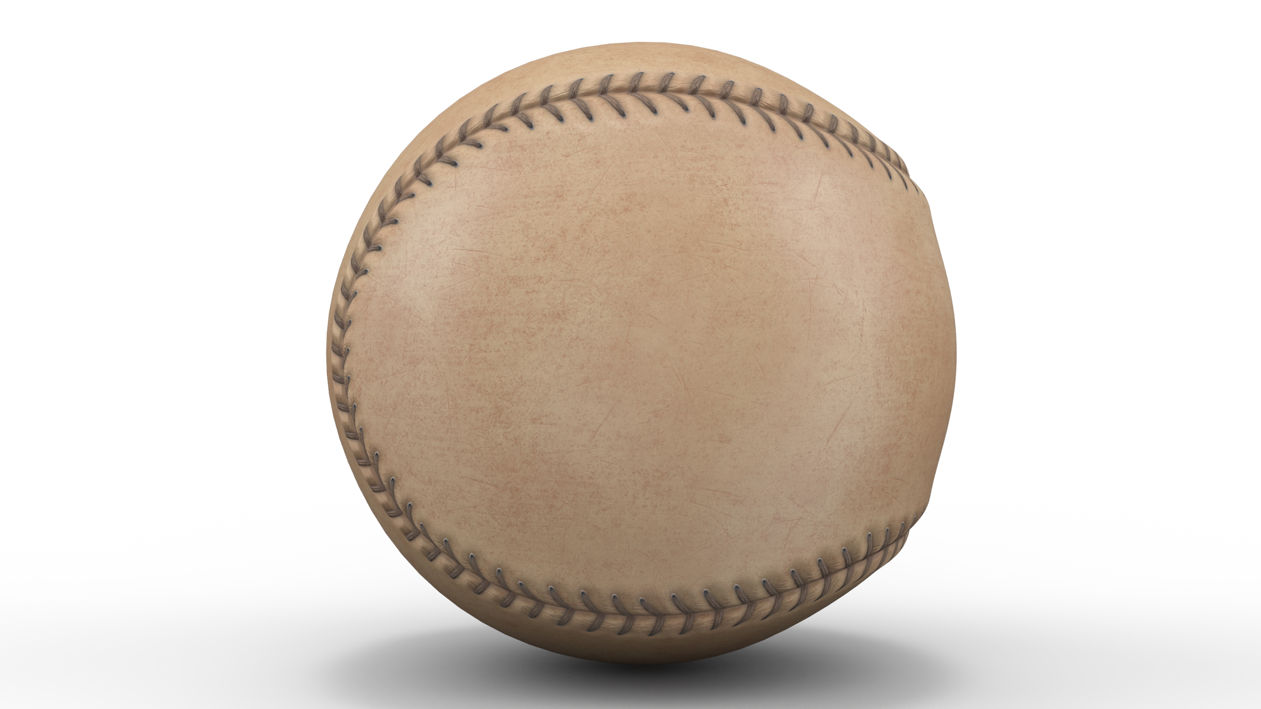 3D Stitched Baseball Ball 1870-1900s model