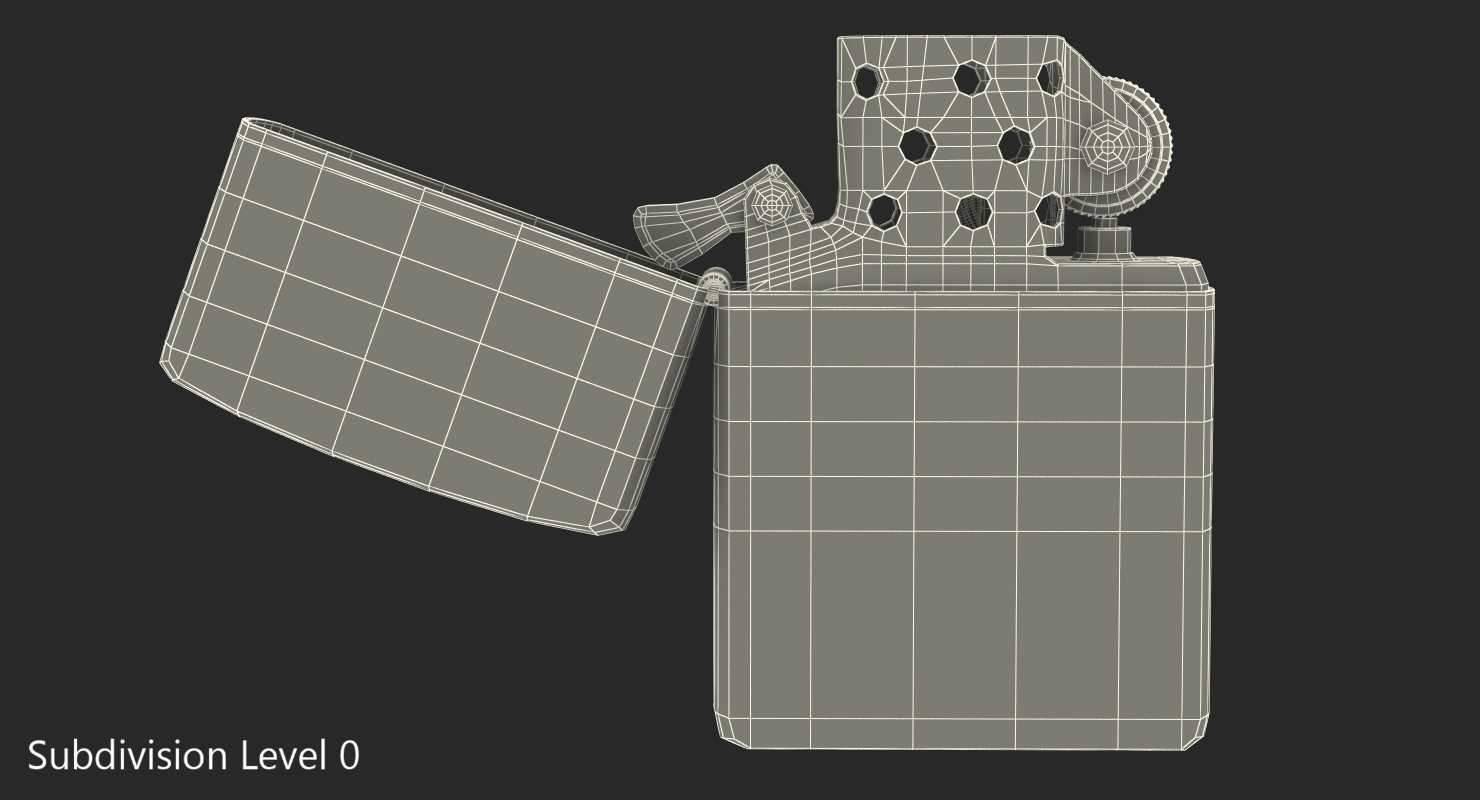 3D model Metal Lighter Rigged