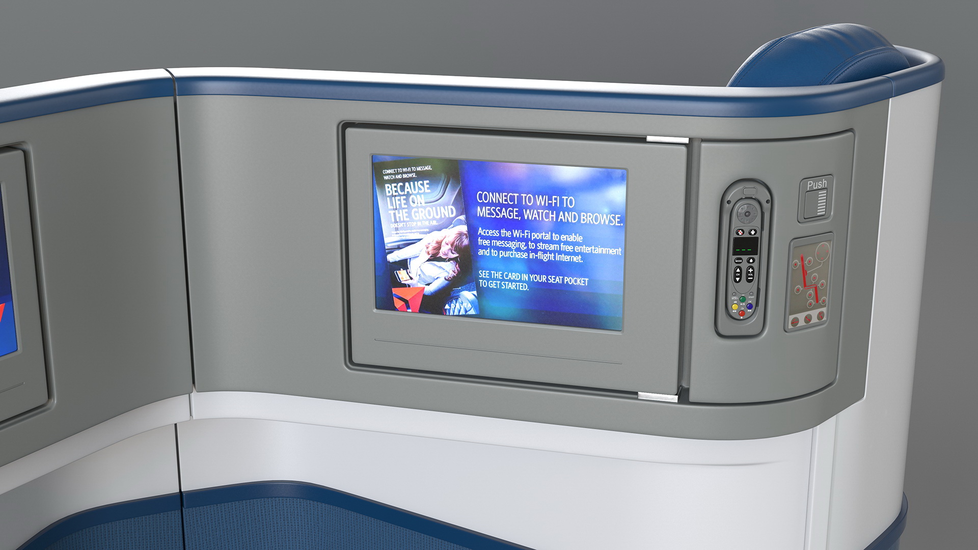 3D Delta Air Lines Airbus A330-300 Business Class Seats Set