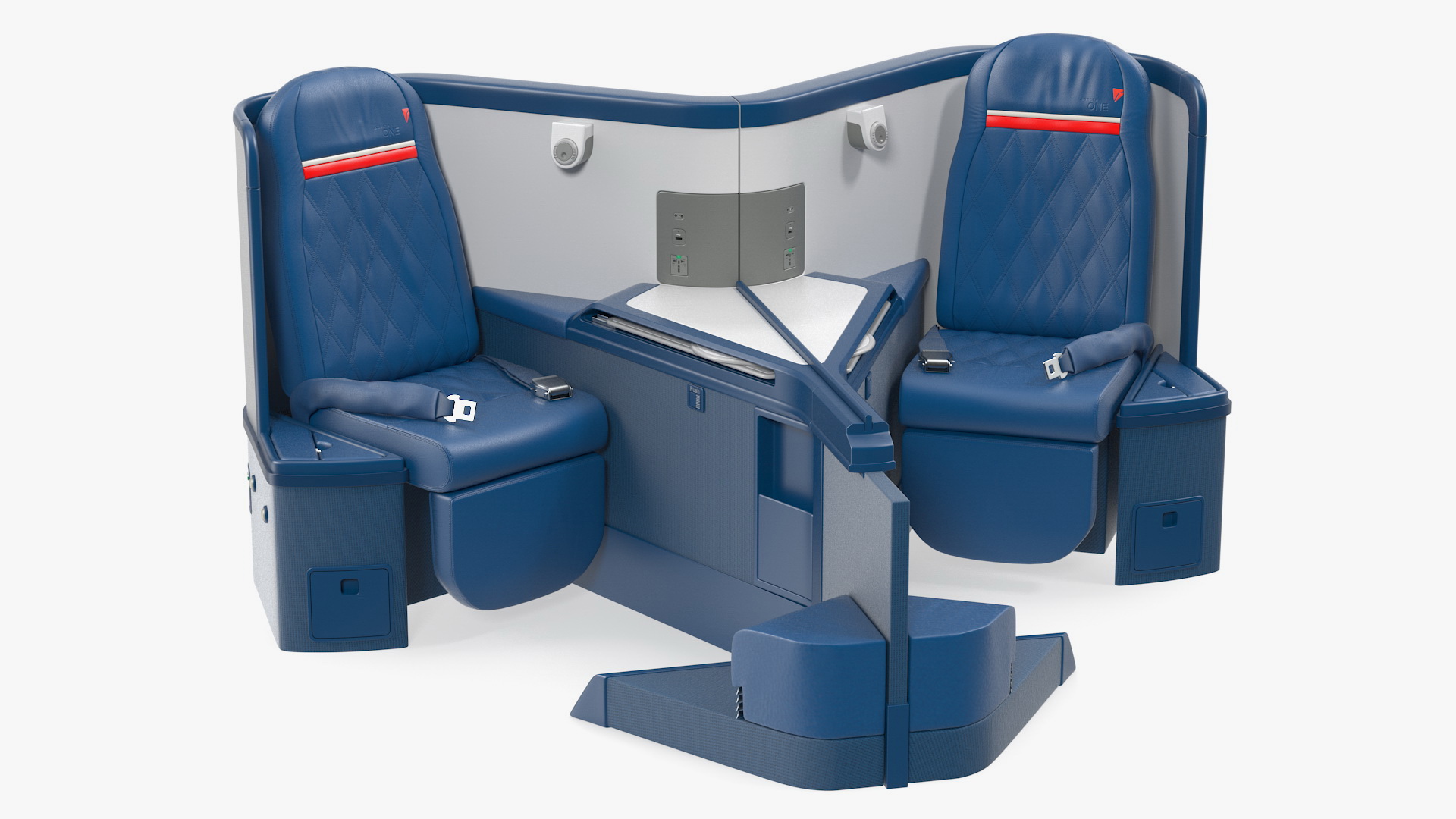 3D Delta Air Lines Airbus A330-300 Business Class Seats Set