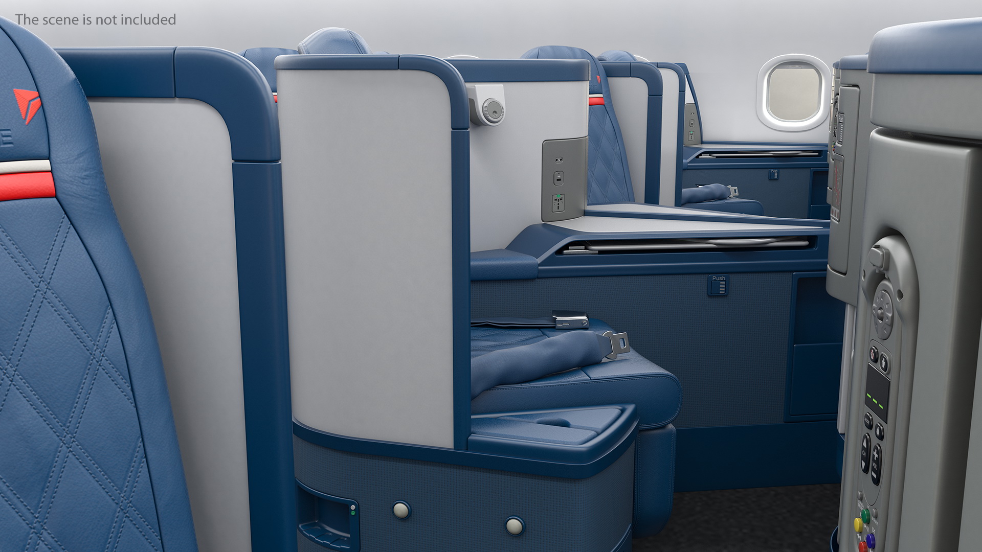 3D Delta Air Lines Airbus A330-300 Business Class Seats Set