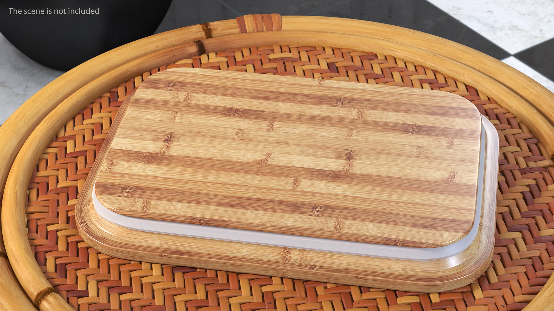 3D model Glass Food Storage Containers with Bamboo Lids Set