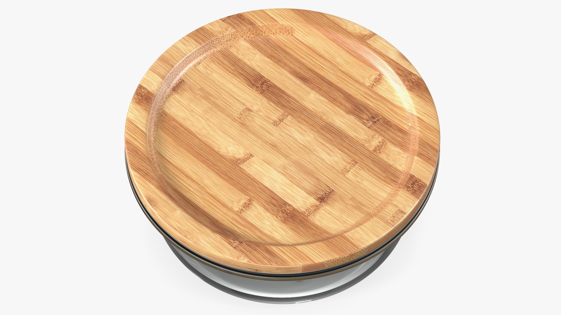 3D model Glass Food Storage Containers with Bamboo Lids Set