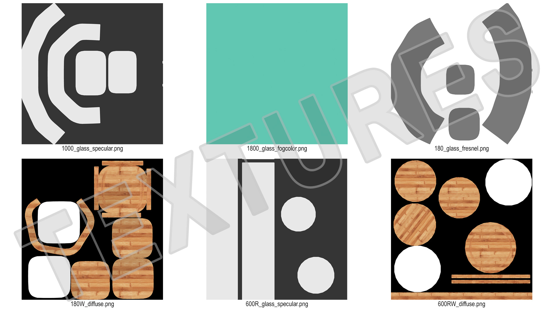 3D model Glass Food Storage Containers with Bamboo Lids Set