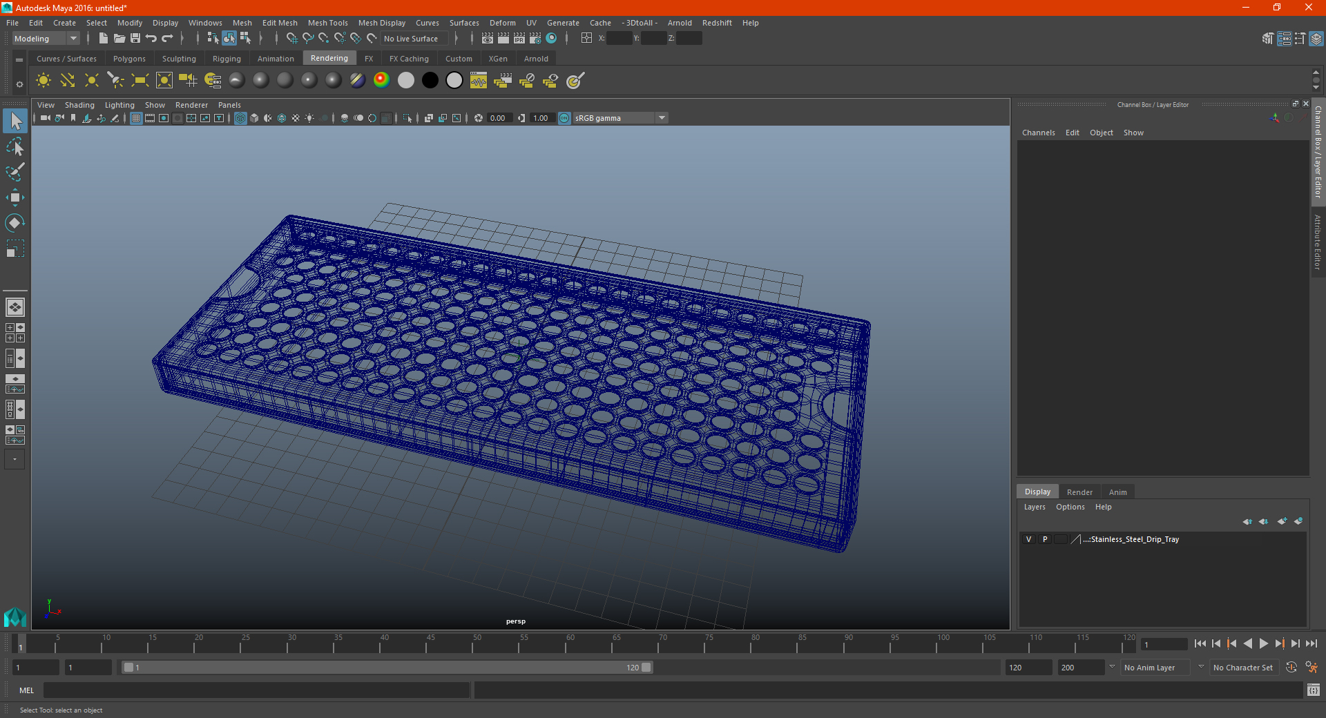3D model Stainless Steel Drip Tray