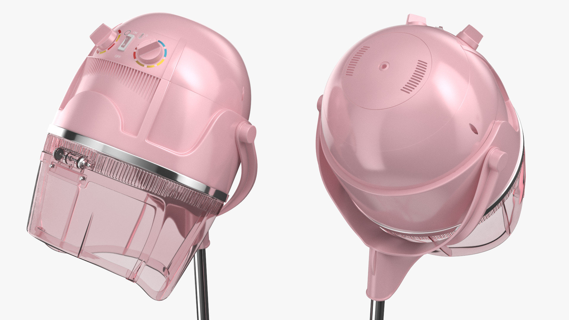 3D model Professional Hooded Hair Dryer Pink