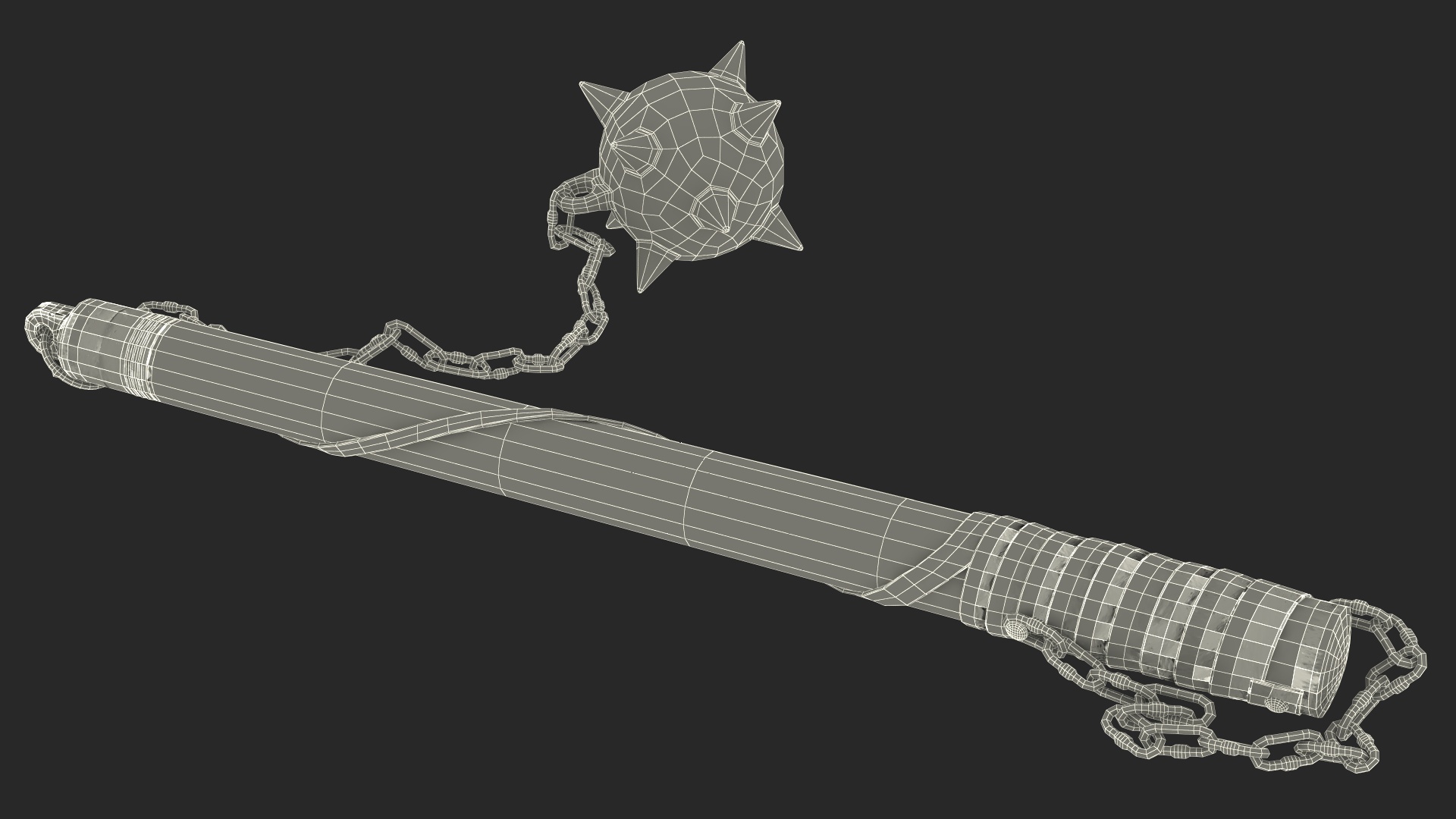 3D Single Ball Medieval Flail