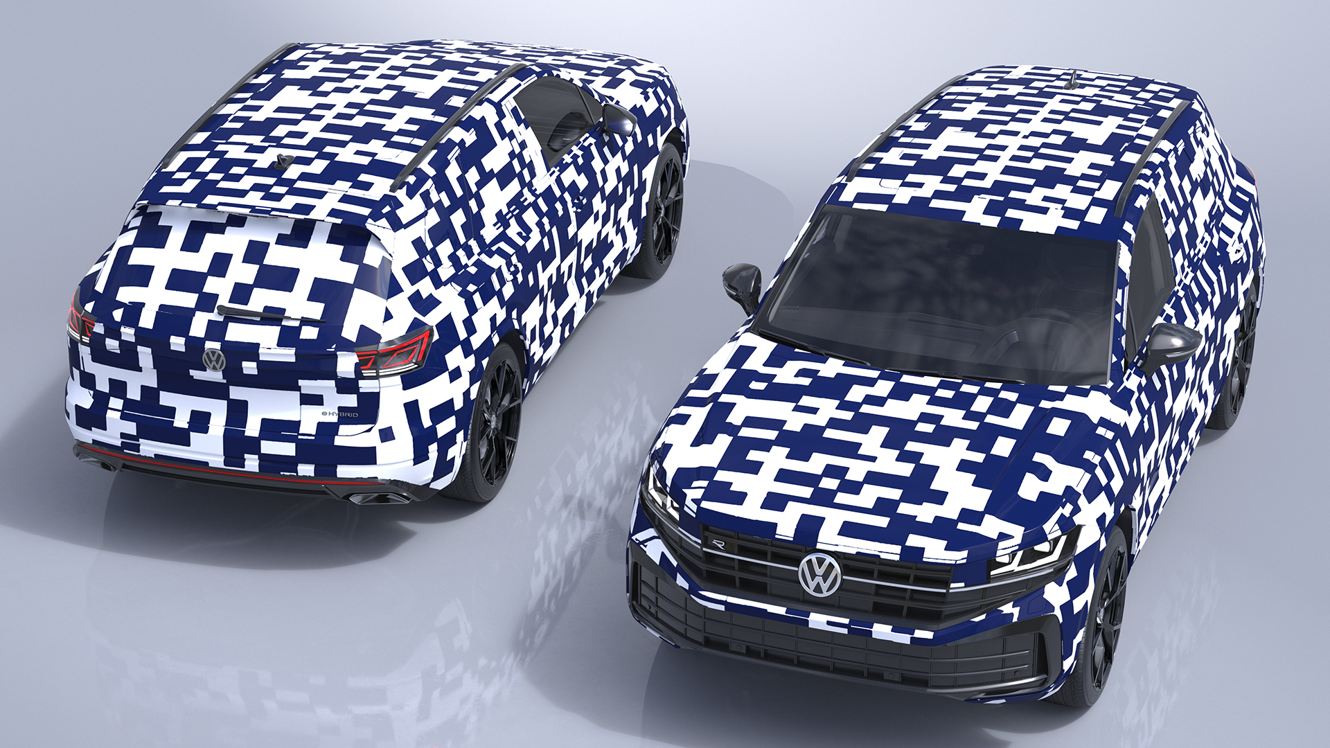 3D Volkswagen Touareg 2024 QR Lights On