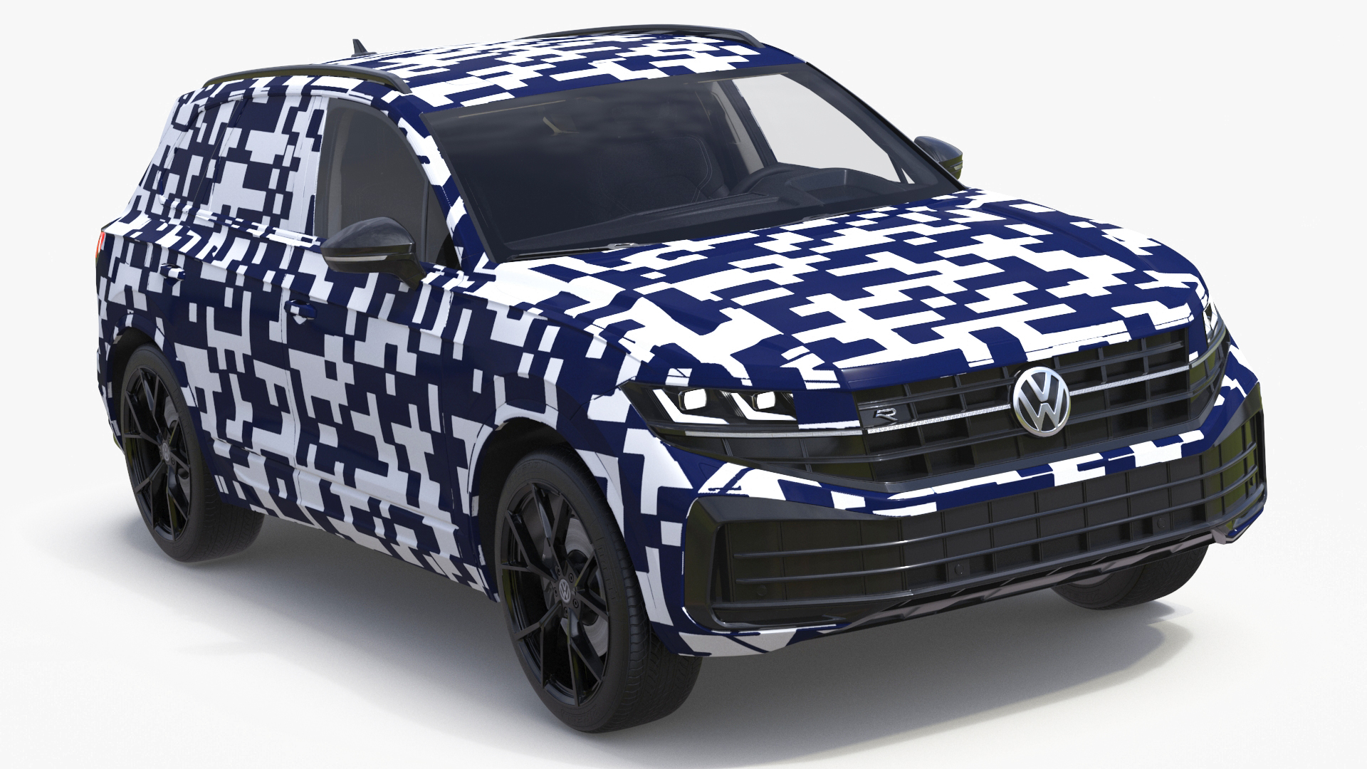 3D Volkswagen Touareg 2024 QR Lights On