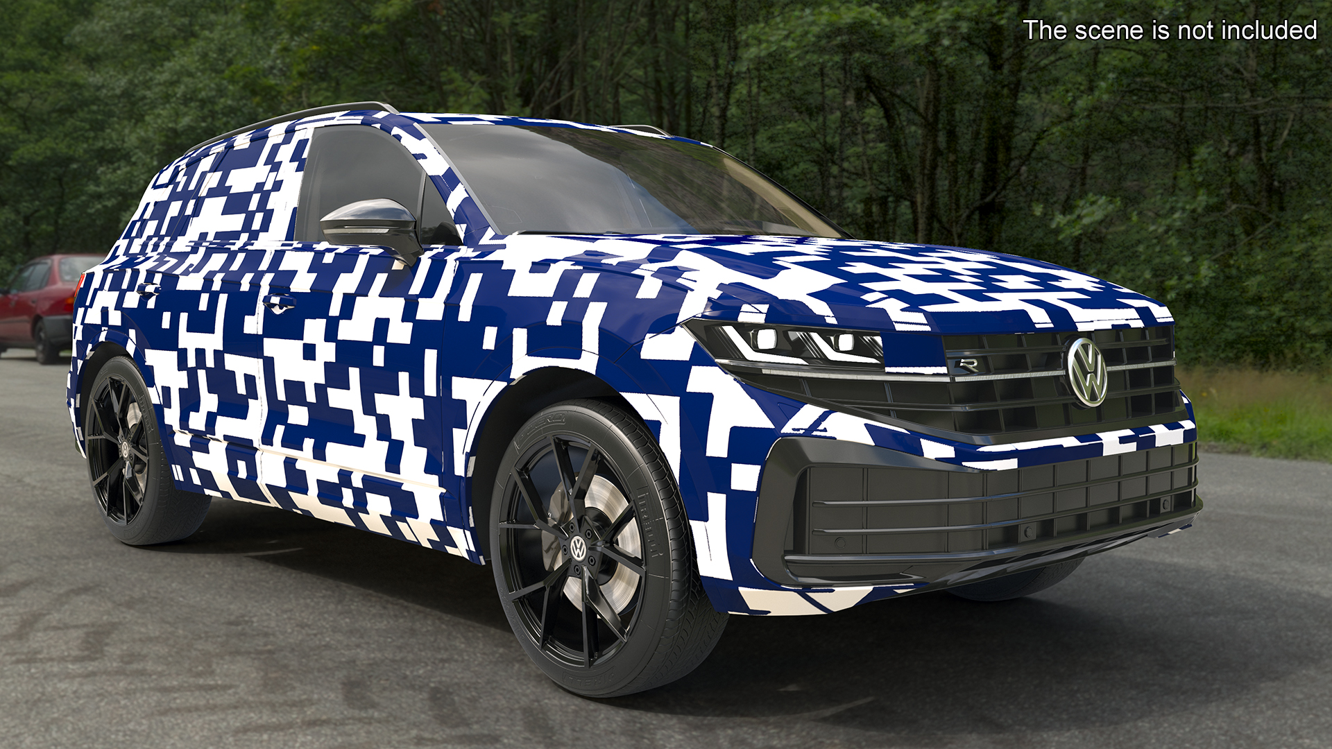 3D Volkswagen Touareg 2024 QR Lights On