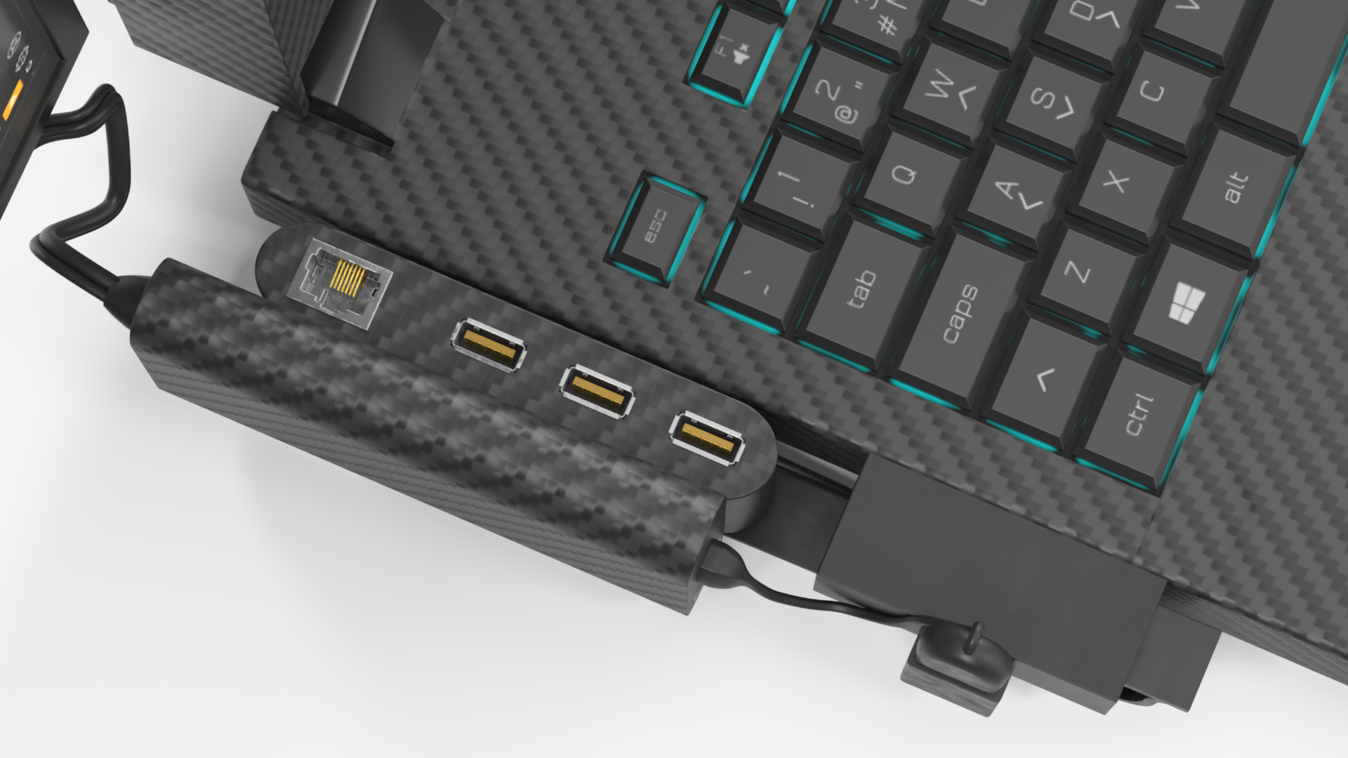 Professional Laptop with Programming Software Rigged 3D