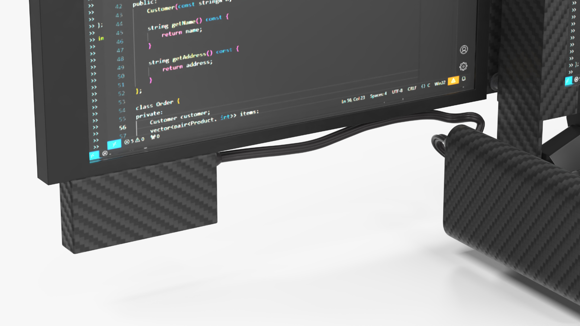 Professional Laptop with Programming Software Rigged 3D