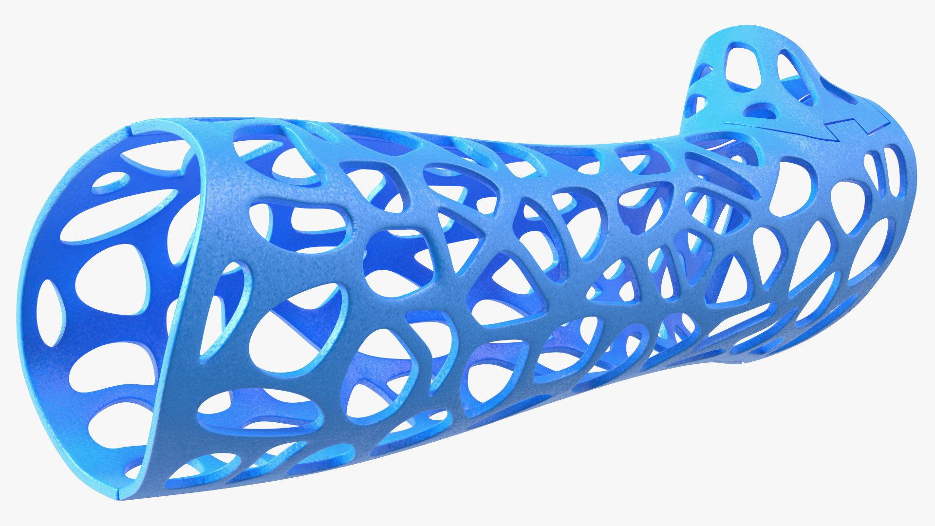 3D 3D-Printed Orthopedic Cast Hand Blue
