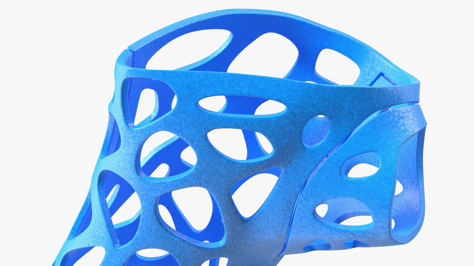 3D 3D-Printed Orthopedic Cast Hand Blue