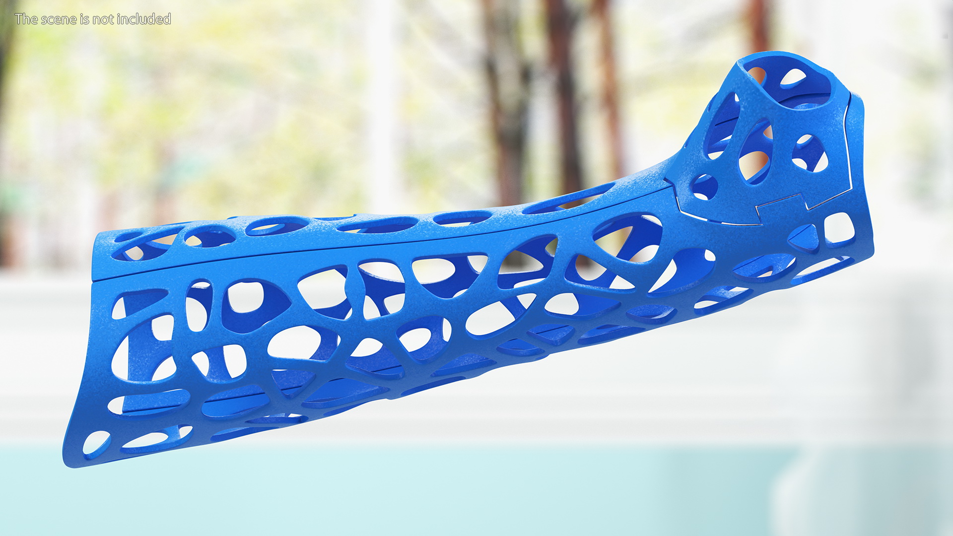 3D 3D-Printed Orthopedic Cast Hand Blue
