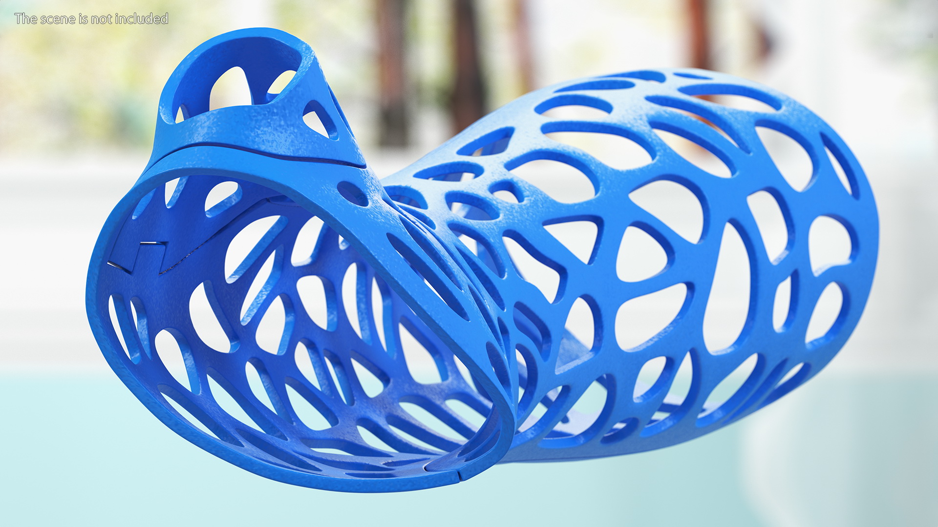 3D 3D-Printed Orthopedic Cast Hand Blue