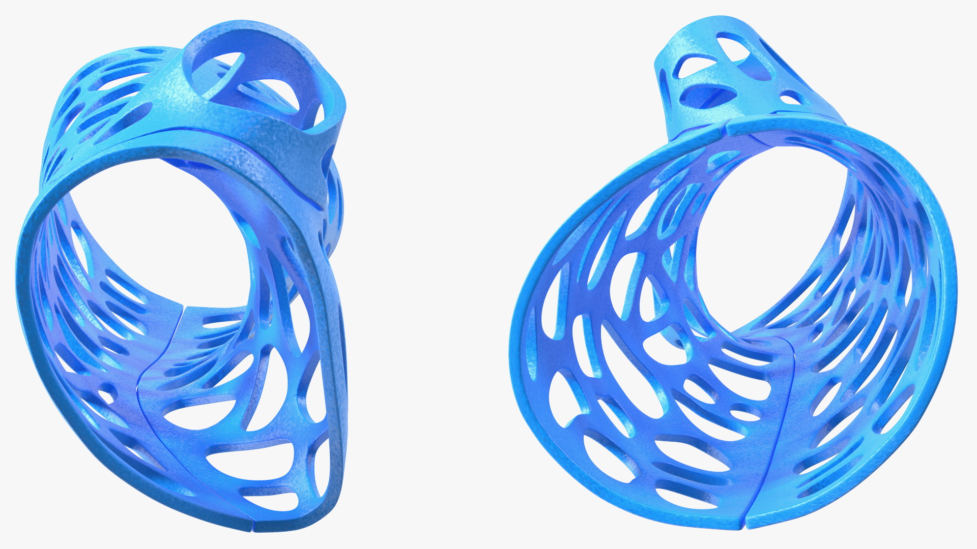 3D 3D-Printed Orthopedic Cast Hand Blue