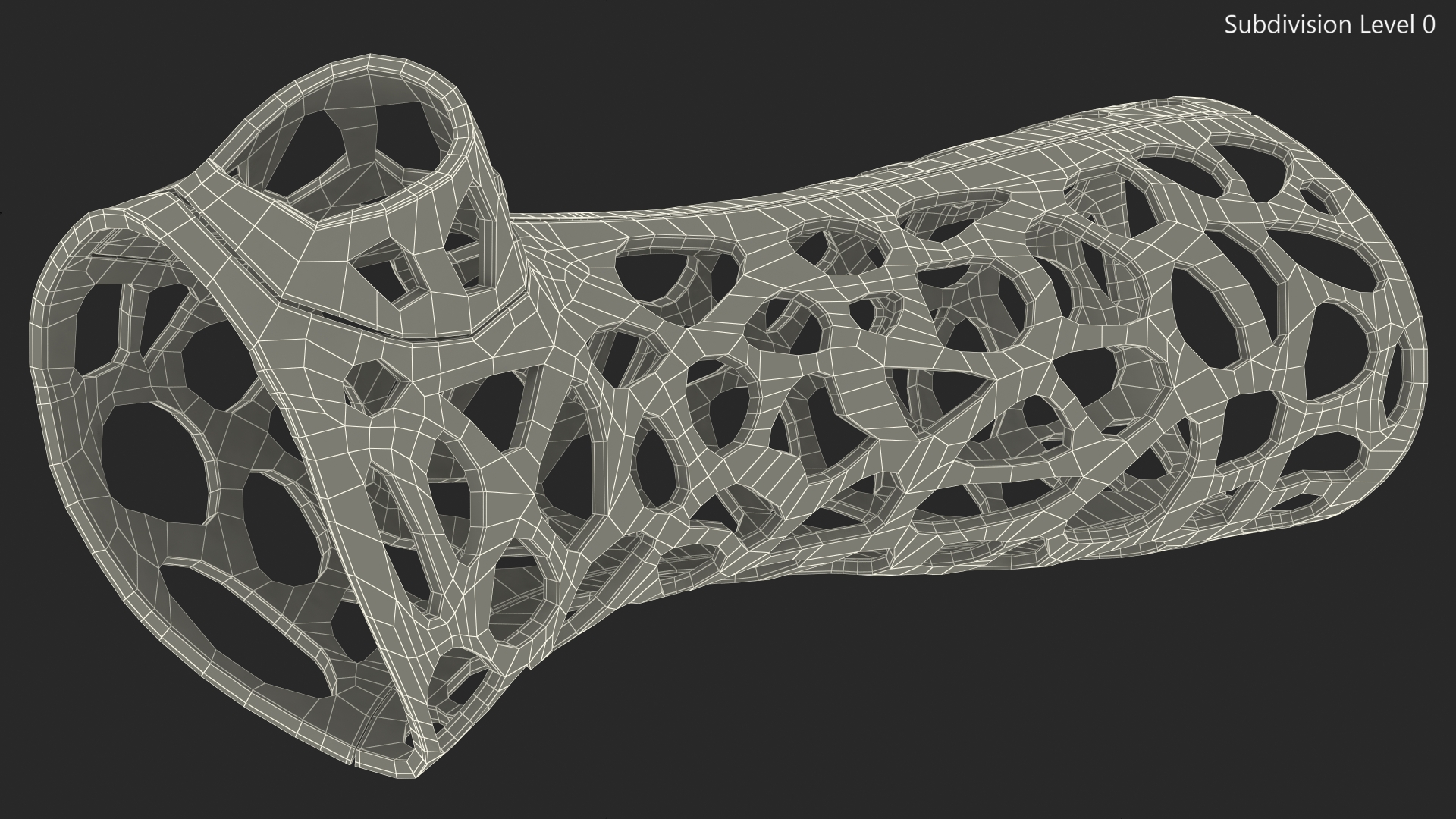 3D 3D-Printed Orthopedic Cast Hand Blue