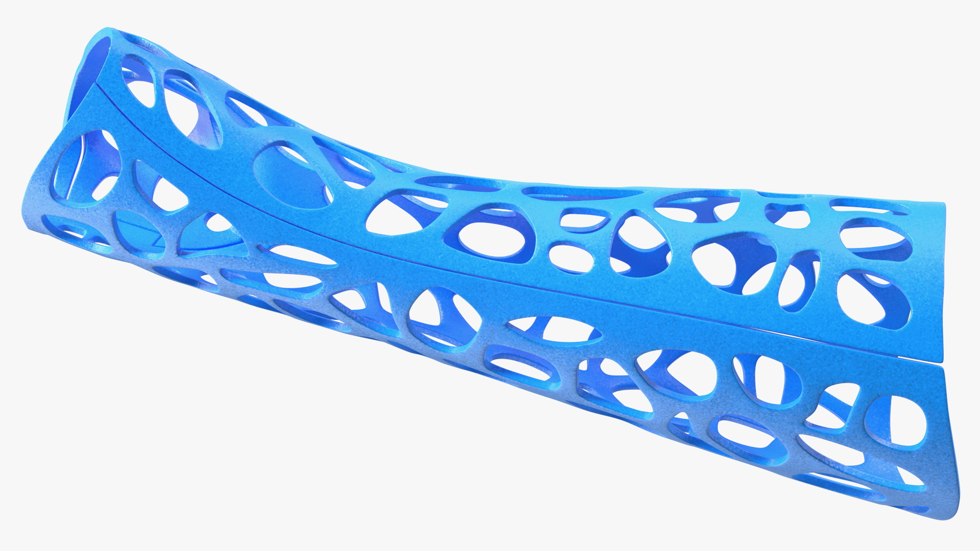 3D 3D-Printed Orthopedic Cast Hand Blue