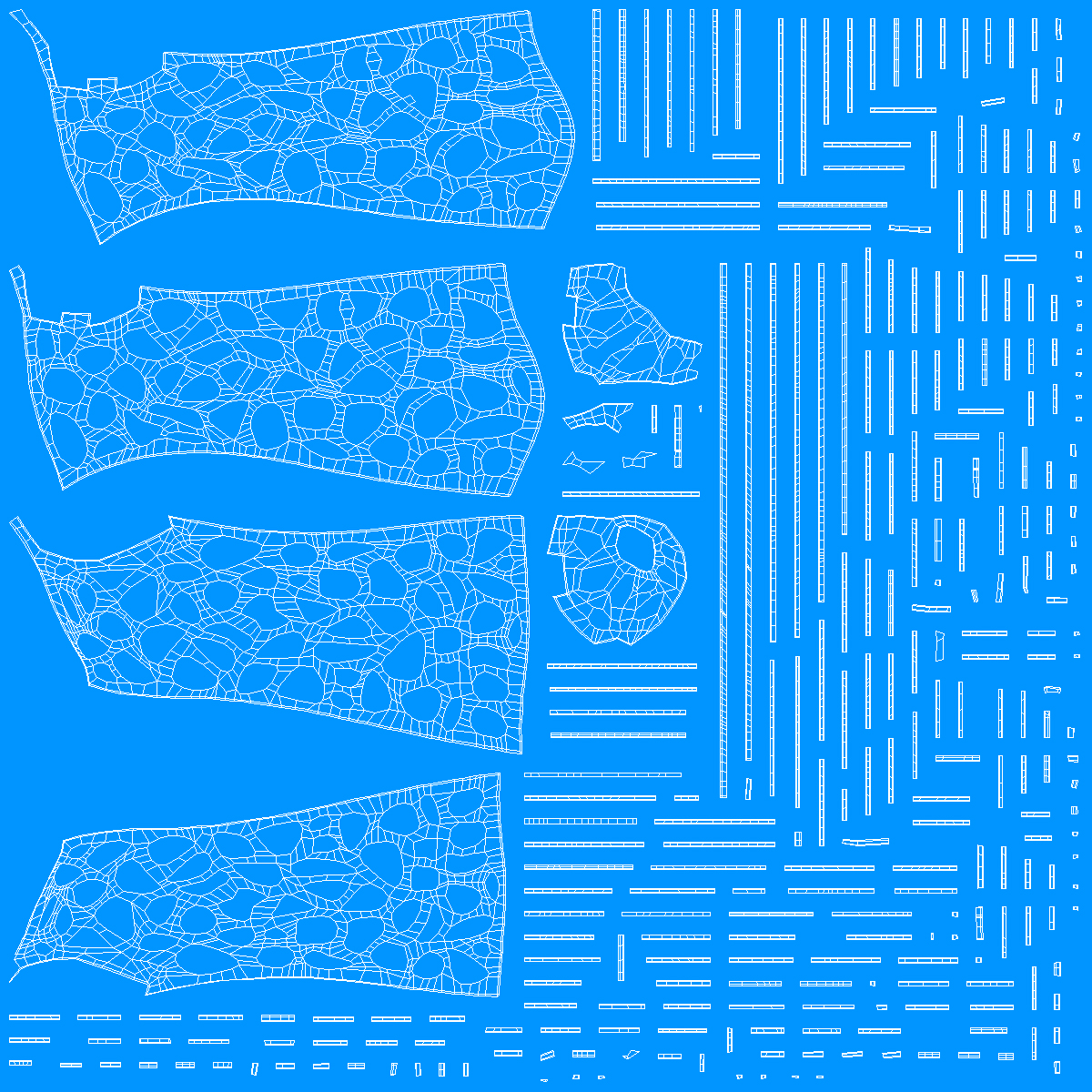 3D 3D-Printed Orthopedic Cast Hand Blue