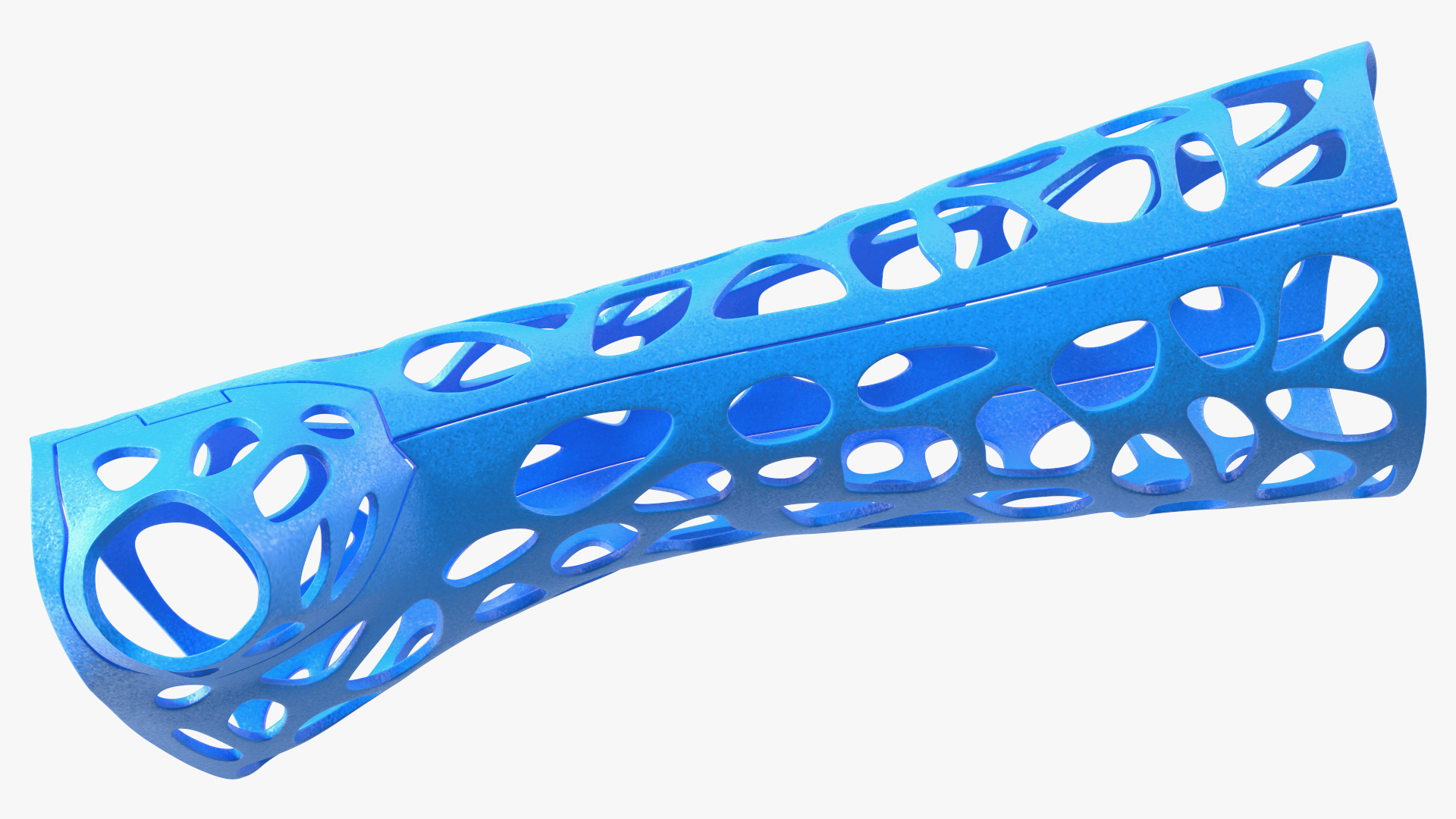 3D 3D-Printed Orthopedic Cast Hand Blue