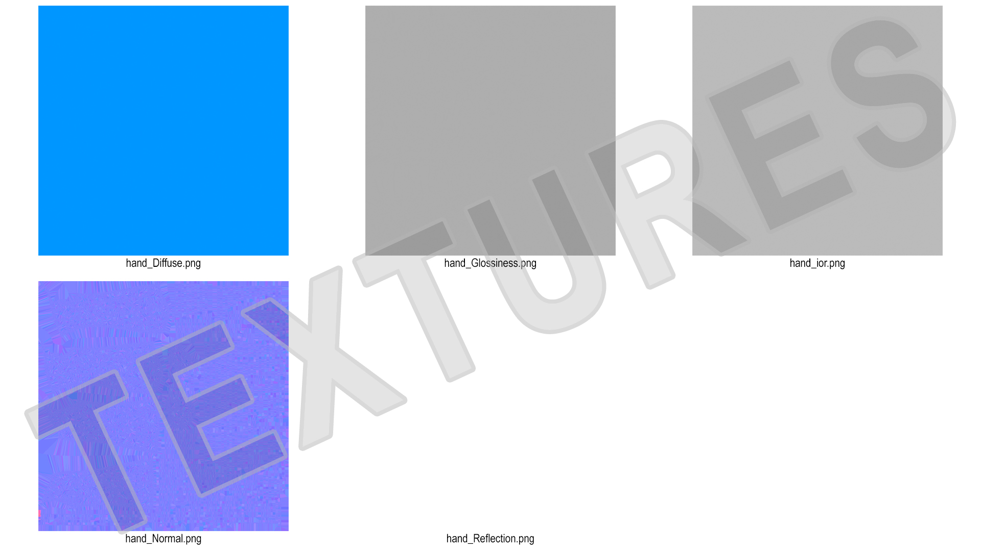 3D 3D-Printed Orthopedic Cast Hand Blue