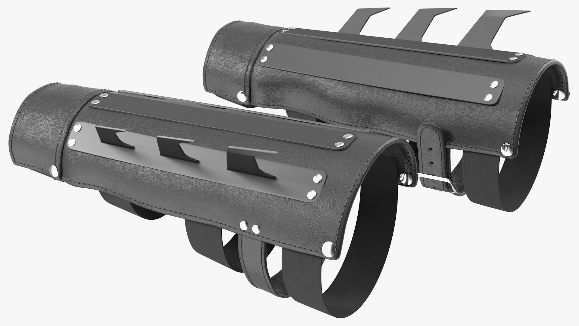 Martial Arts Arm Cuff with Metal Spikes 3D model
