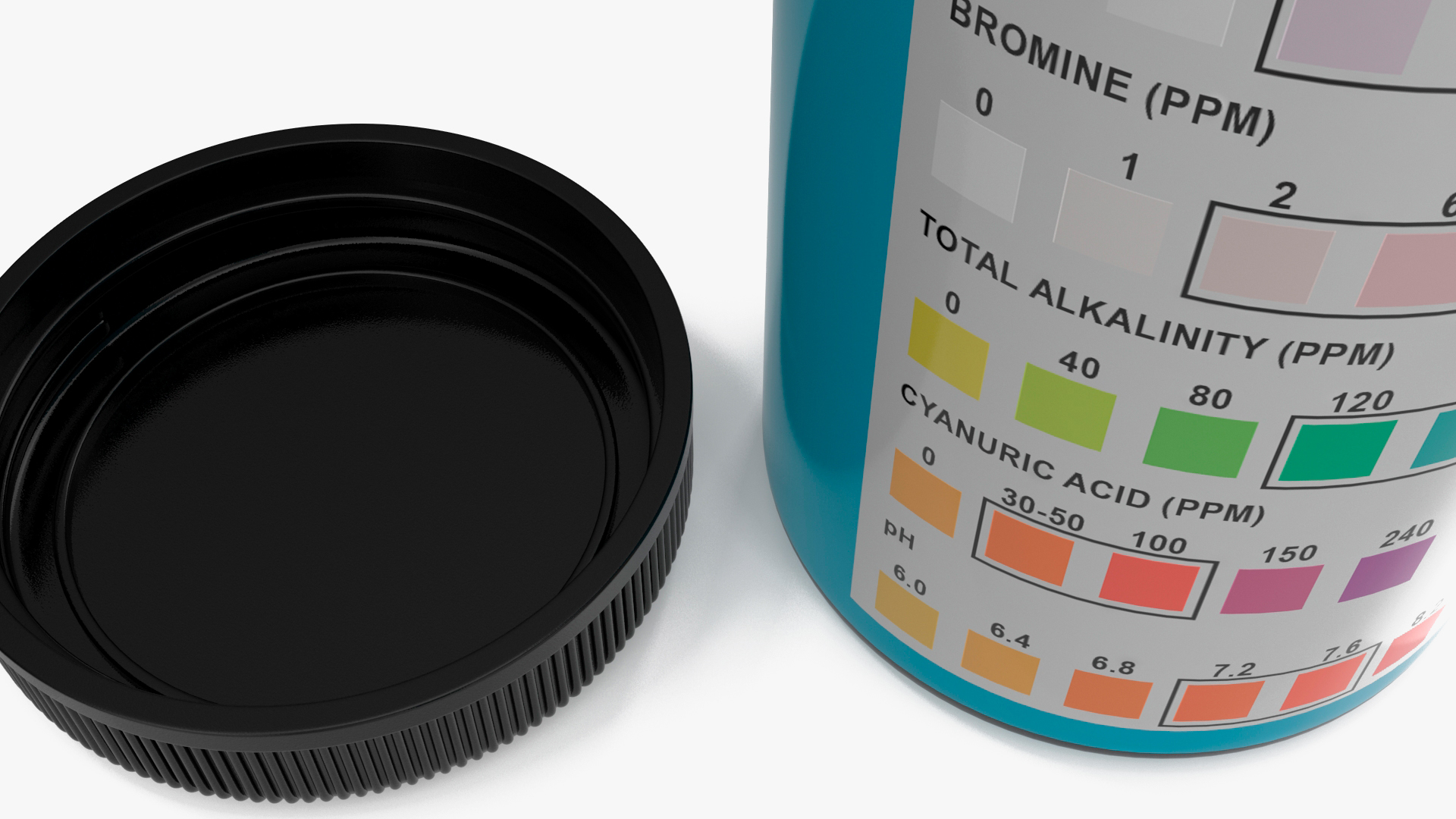 JNV Direct Chlorine Pool Water Tests Jar Opened 3D