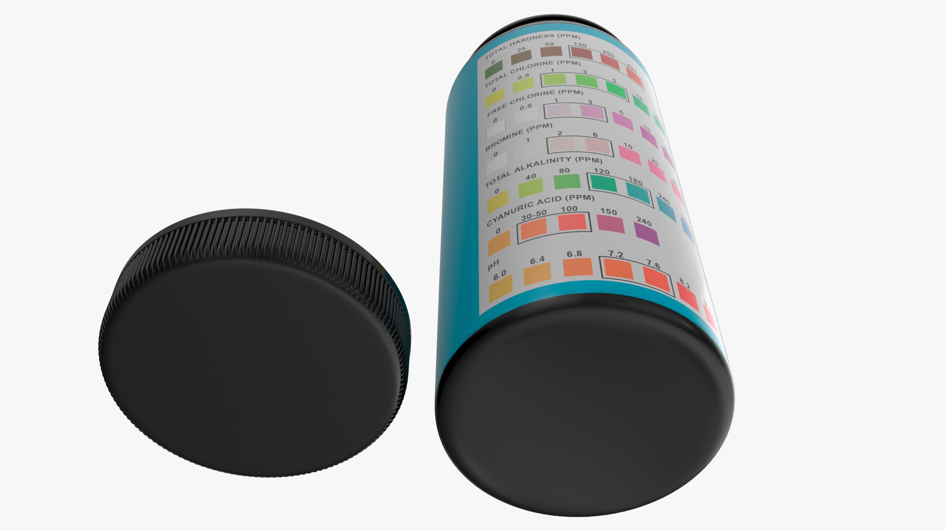 JNV Direct Chlorine Pool Water Tests Jar Opened 3D
